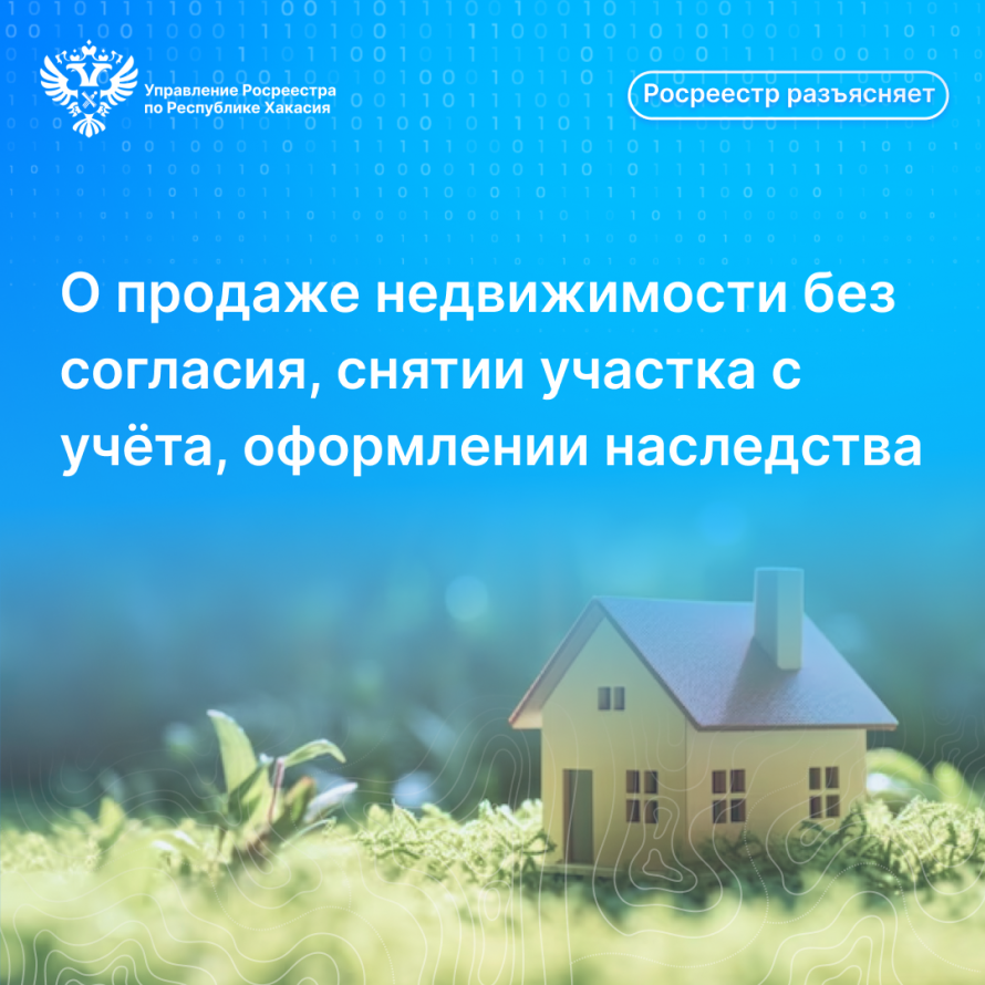 О продаже недвижимости без согласия, снятии участка с учёта, оформлении наследства